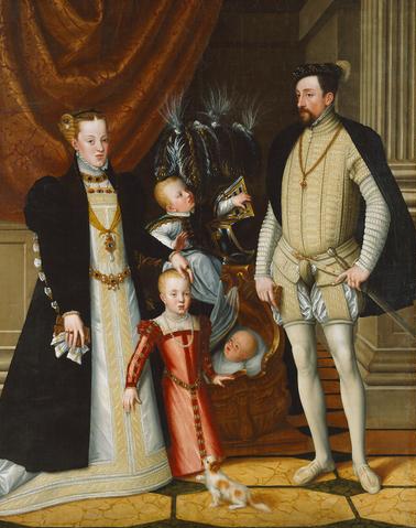 Maximilian II and Family ca. 1563 by Guiseppe Arcimboldo Schloss Ambras Innsbruck GG3448